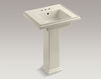 Wash basin with pedestal Tresham K-2844-4-0 white Wash basin with pedestal Tresham Kohler 2015 K-2844-4-0 Contemporary / Modern
