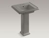 Wash basin with pedestal Tresham K-2844-4-G9 Gray Wash basin with pedestal Tresham Kohler 2015 K-2844-4-G9 Contemporary / Modern