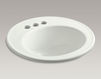 Countertop wash basin Brookline K-2202-4-47 Ivory Countertop wash basin Brookline Kohler 2015 K-2202-4-47 Contemporary / Modern