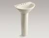 Wash basin with pedestal Parigi K-2175-4-0 white Wash basin with pedestal Parigi Kohler 2015 K-2175-4-0 Contemporary / Modern