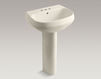 Wash basin with pedestal Wellworth Kohler 2015 K-2293-4-0 Contemporary / Modern