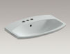 Countertop wash basin Cimarron K-2351-4-0 white Countertop wash basin Cimarron Kohler 2015 K-2351-4-0 Contemporary / Modern
