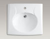 Wall mounted wash basin Brenham K-1997-1-47 Ivory Wall mounted wash basin Brenham Kohler 2015 K-1997-1-47 Contemporary / Modern