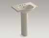 Wash basin with pedestal Veer Kohler 2015 K-5266-4-33 Contemporary / Modern