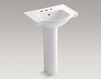 Wash basin with pedestal Veer K-5266-4-47 Ivory Wash basin with pedestal Veer Kohler 2015 K-5266-4-47 Contemporary / Modern