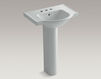 Wash basin with pedestal Veer K-5266-4-0 white Wash basin with pedestal Veer Kohler 2015 K-5266-4-0 Contemporary / Modern