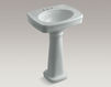 Wash basin with pedestal Bancroft Kohler 2015 K-2338-4-G9 Contemporary / Modern