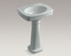 Wash basin with pedestal Bancroft K-2338-4-G9 Gray Wash basin with pedestal Bancroft Kohler 2015 K-2338-4-G9 Contemporary / Modern