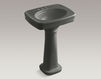 Wash basin with pedestal Bancroft K-2338-4-G9 Gray Wash basin with pedestal Bancroft Kohler 2015 K-2338-4-G9 Contemporary / Modern