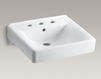Wall mounted wash basin Soho K-2053-47 Ivory Wall mounted wash basin Soho Kohler 2015 K-2053-47 Contemporary / Modern