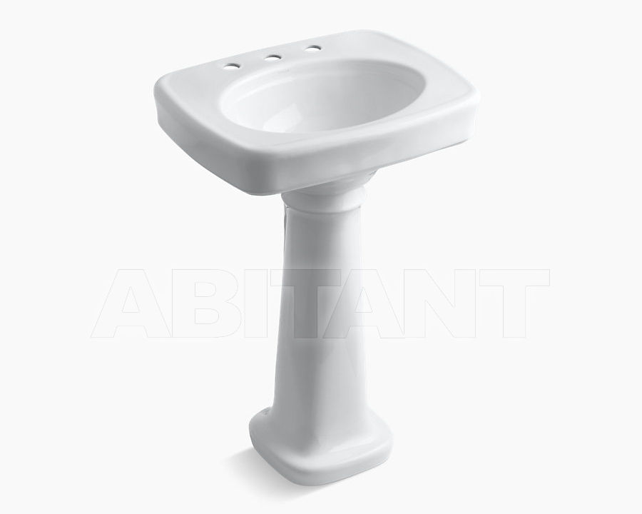 Buy Wash basin with pedestal Bancroft Kohler 2015 K-2338-8-0