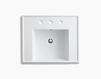 Wash basin with pedestal Tresham Kohler 2015 K-2844-8-0 Contemporary / Modern