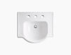 Wash basin with pedestal Veer Kohler 2015 K-5265-8-0 Contemporary / Modern