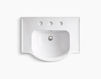 Wash basin with pedestal Veer K-5266-8-0 white Wash basin with pedestal Veer Kohler 2015 K-5266-8-0 Contemporary / Modern