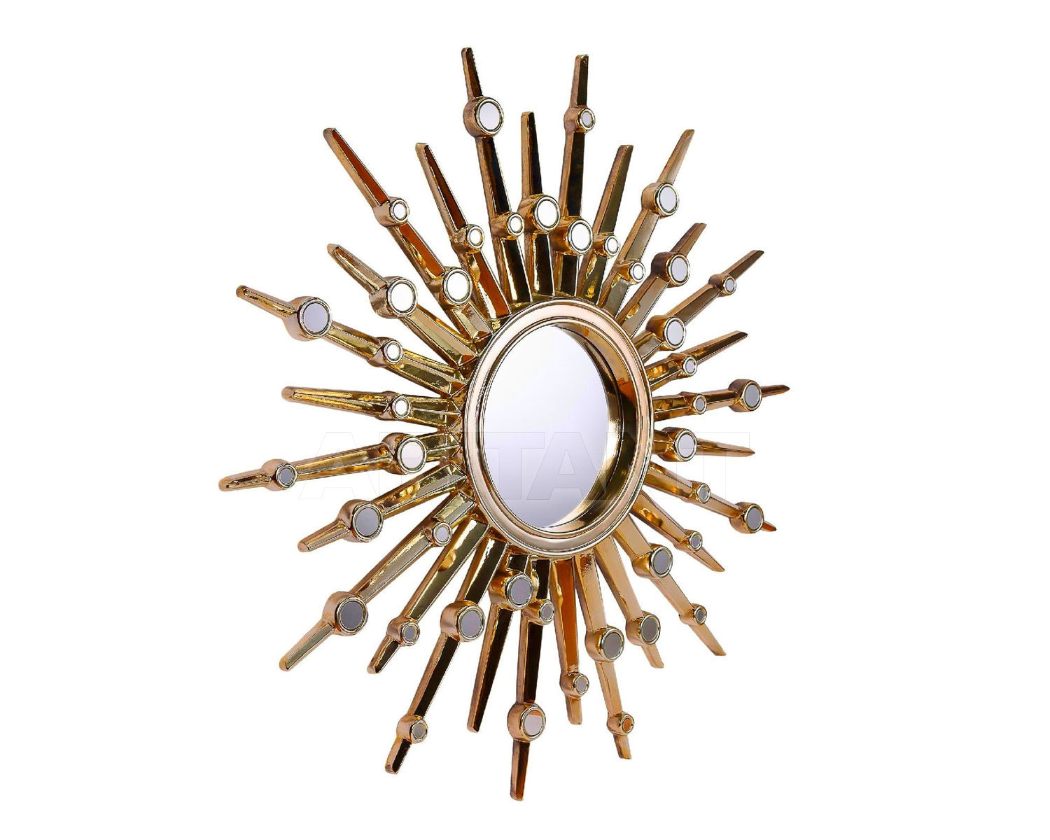 Buy Wall mirror Nova Gold Plating Pusha Art Mirror MH176GD