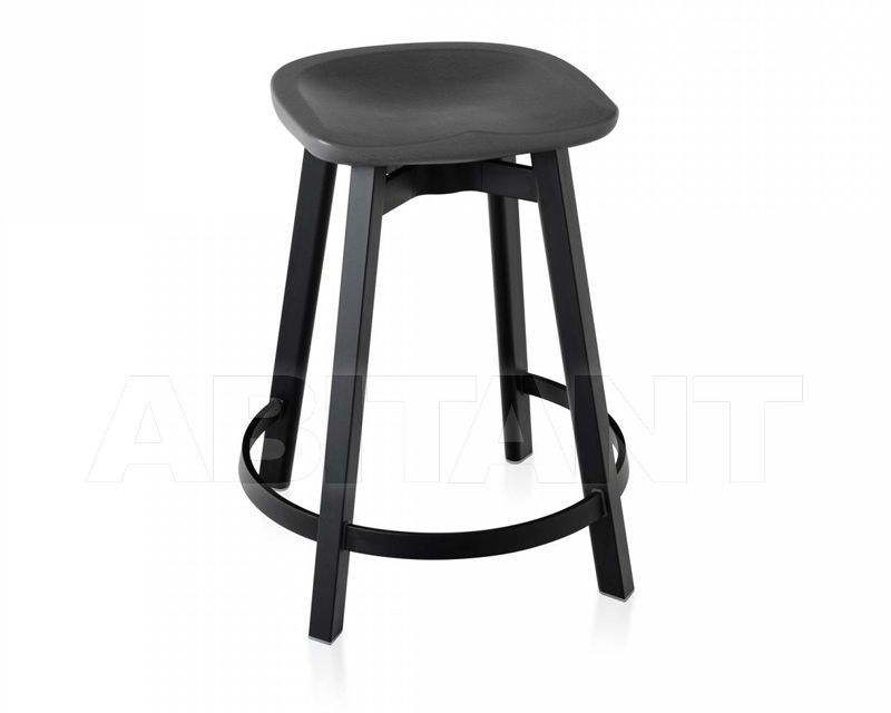 Buy Bar stool Emeco Su by Nendo SU 24 BLACK PS CHARCOAL