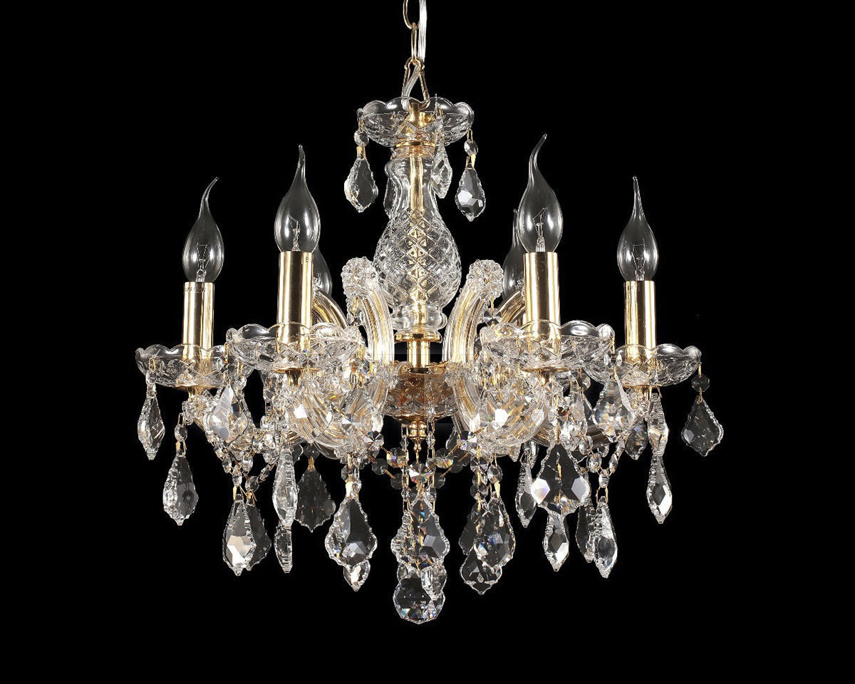 Сhandelier INES SP6 GOLD-TRANSPARENT price on request Buy Сhandelier Crystallux 2018 INES SP6 GOLD-TRANSPARENT