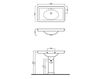 Wash basin with pedestal Hatria Dolcevita Y0F0 Contemporary / Modern