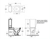 Floor mounted toilet Galassia Ethos 8441NE + 8490NE Contemporary / Modern