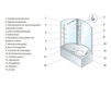 Hydromassage shower cabin BluBleu Xxline Hera Box Contemporary / Modern