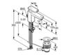 Wash basin mixer Kludi Esprit 560230540 Contemporary / Modern
