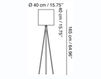 Floor lamp Sophie Tripode Home switch Home 2012 SA130CR Contemporary / Modern