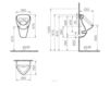 Urinal Vitra ARKITEKT 6663B003-0199 Contemporary / Modern