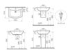 Wash basin with pedestal Vitra NUOVA 5023B003-0001 Contemporary / Modern