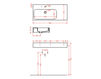 Wall mounted wash basin Art Ceram Block L6730 Contemporary / Modern