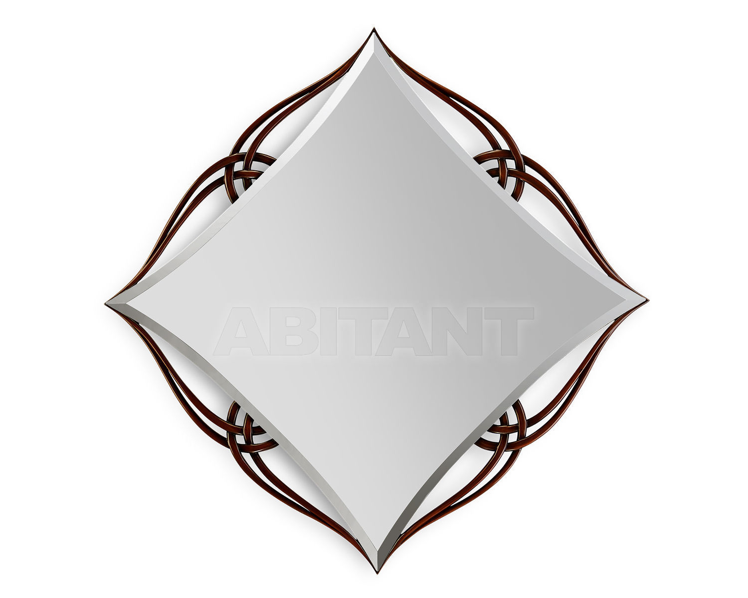 Buy Wall mirror Cloverleaf Christopher Guy 2014 50-0181-C-BEV Java Café Varnish