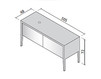 Wash basin cupboard Progetto Bagno Lounge JS 105 2S Contemporary / Modern