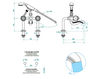 Bath mixer THG Bathroom A7B.13G Ithaque platinum decor Contemporary / Modern
