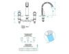 Wash basin mixer THG Bathroom A7A.25SG Ithaque gold decor Contemporary / Modern