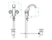 Wash basin mixer THG Bathroom A9F.2155 Jaipur métal Contemporary / Modern
