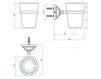 Glass holder THG Bathroom U1Q.536 Nizua cristal sapphire Contemporary / Modern