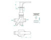 Faucet THG Bathroom A6B.50/4/VG Profil metal with lever  Contemporary / Modern