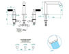 Wash basin mixer THG Bathroom A34.25SG Bambou Amber crystal Contemporary / Modern