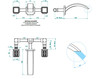 Wash basin mixer THG Bathroom A2A.20GA Métropolis clear crystal Contemporary / Modern