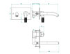 Wall mixer THG Bathroom A33.6560G Bambou black crystal Contemporary / Modern