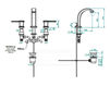 Wash basin mixer THG Bathroom A2M.151 Metropolis black crystal with lever Contemporary / Modern