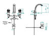 Wash basin mixer THG Bathroom A2K.151 Panthère black crystal Contemporary / Modern