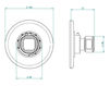 Thermostatic mixer THG Bathroom A3G.15EN16EM Medicis Tiger Eye Contemporary / Modern
