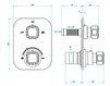 Thermostatic mixer THG Bathroom A3P.5500B Venezia Tiger Eye Contemporary / Modern