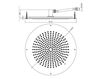 Ceiling mounted shower head Bossini Docce H38458 Contemporary / Modern
