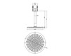 Ceiling mounted shower head Bossini Docce H35360 Contemporary / Modern