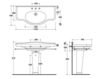 Wash basin with pedestal Galassia Ethos 8435 Contemporary / Modern