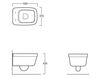 Wall mounted toilet Simas Evolution EVO18/F85 Contemporary / Modern