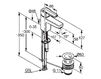 Wash basin mixer Kludi Q-beo 501290575 Contemporary / Modern