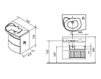 Wash basin cupboard Ravak Rosa X000000312 SDU Rosa Comfort L Contemporary / Modern