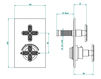 Thermostatic mixer THG Bathroom A6L.5300B Profil Lalique black crystal Contemporary / Modern